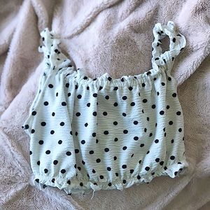 polka dot cropped top